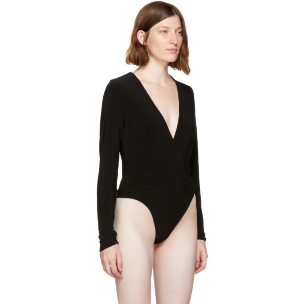 Protagonist Deep-V Black Crossover Bodysuit